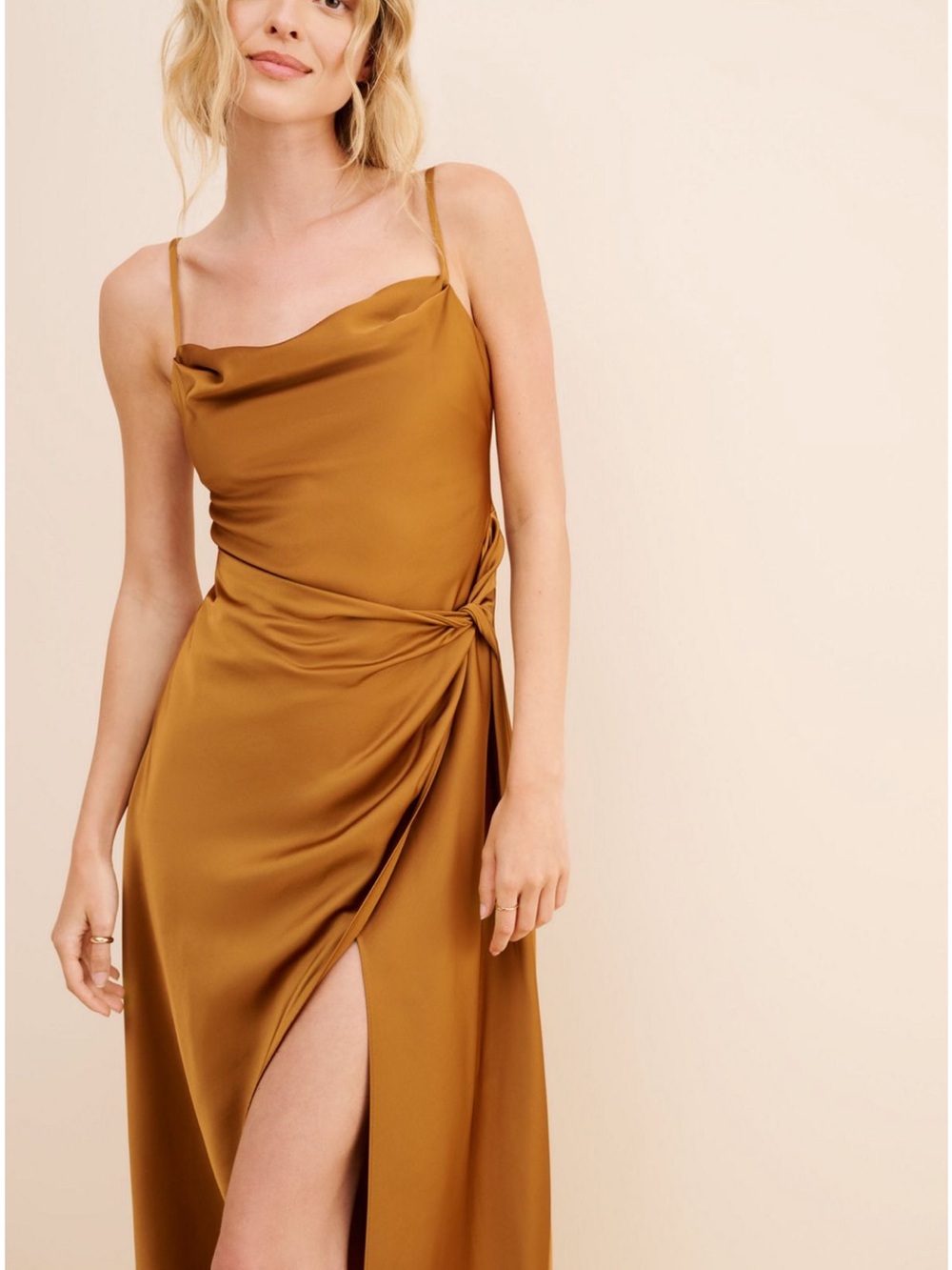 Free People Significant Other Satin Esme Maxi Dress